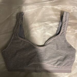 ALO Yoga Heather Gray Sports Bra